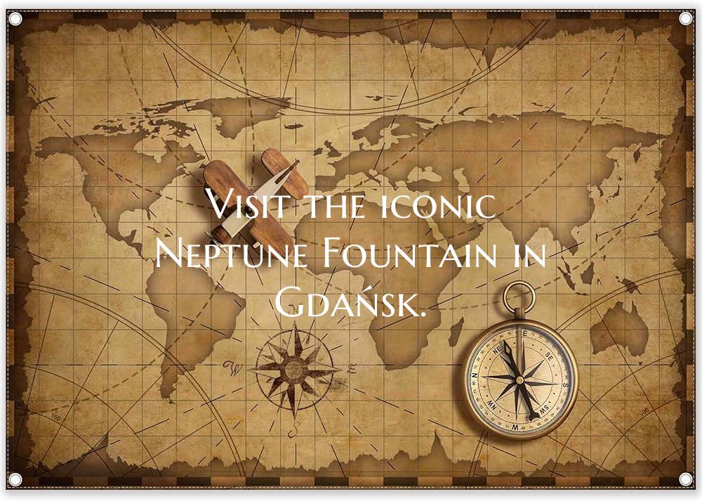 Visit the iconic Neptune Fountain in Gdańsk.